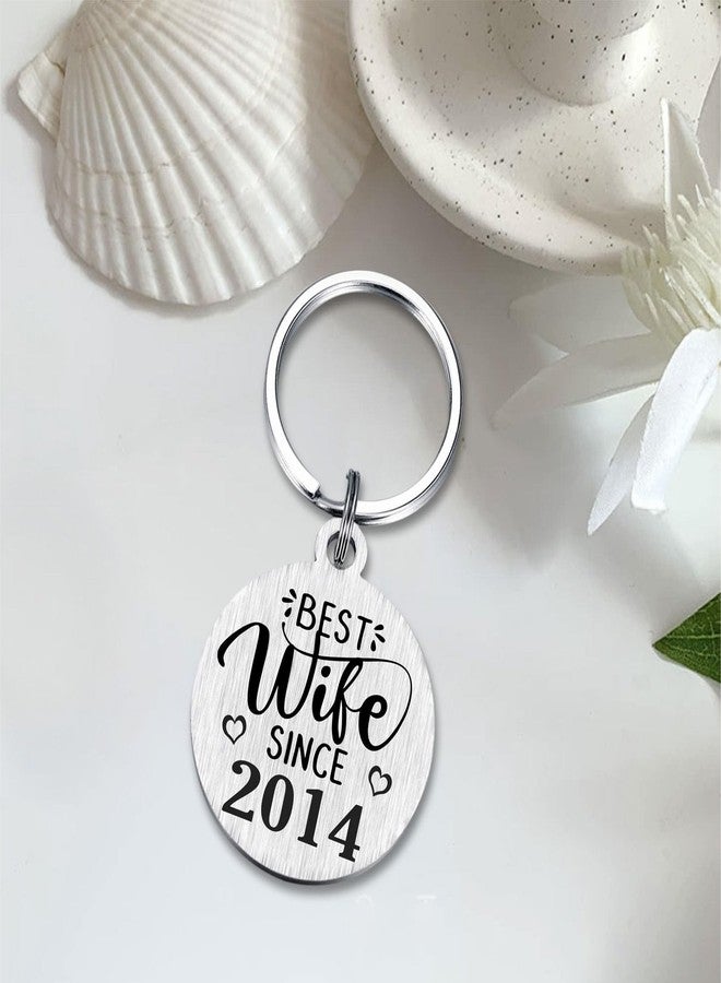 TANWIH 11th Wedding Anniversary Keychain Gifts for Wife, Best Wife Since 2014, 11 Year Anniversary Decoration for Her, 11 Yr Anniversary - Image 4